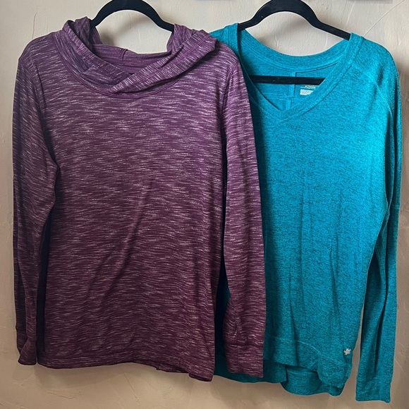 tek gear Tops - BUNDLE of 2: Purple and Teal Women's DryTek Sweater Set